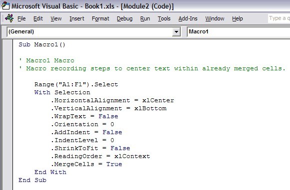 excel macro codes